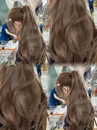 カラー 韓国ヘア🇰🇷艶 カラー🦢みいのヘアスタイル