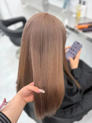 ロング 艶髪ハイトーンカラー 渋谷🎀ririkaのヘアスタイル