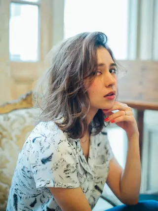 ミディアム カラー パーマ ヘアアレンジ メンズ キッズ ネイル マツエク・マツパ premier modelsのヘアスタイル
