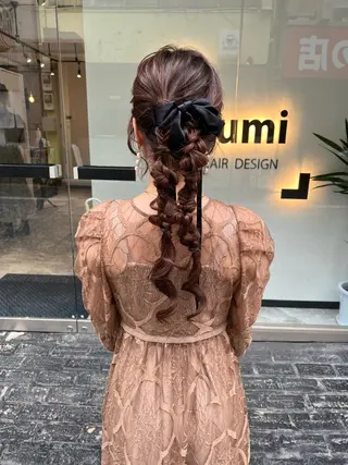 セミロング カラー ヘアアレンジ 「sumi」 AMIのヘアスタイル