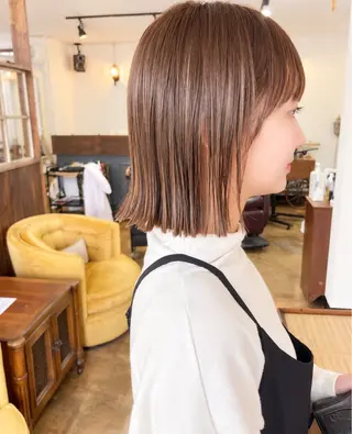 ミディアム カラー コジャ ハズキのヘアスタイル