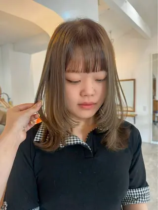 ミディアム 恩田 遼のヘアスタイル