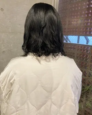 ミディアム カラー パーマ 吉田一輝 外国人パーマのヘアスタイル