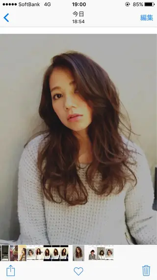 ロング カラー パーマ 沖 宜志のヘアスタイル