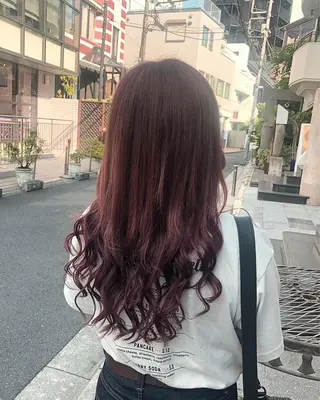 セミロング カラー ヘアアレンジ TOKI /透明感/原宿のヘアスタイル