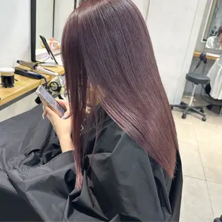 ロング カラー 縮毛/透明感カラー Mariamu🫧のヘアスタイル