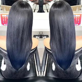 ロング バレイヤージュ ボブ🌈ナツヤのヘアスタイル
