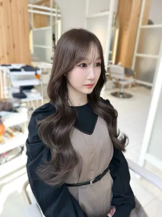 ロング カラー 🇰🇷韓国風くびれ ヘア🇰🇷中村優大のヘアスタイル