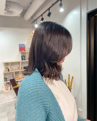 ミディアム カラー 髪質改善/オリーブ 🤍mizueのヘアスタイル