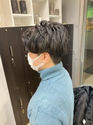 パーマ メンズ ブリーチ🐰インナー ♡ハイライト♡綾🐰のヘアスタイル