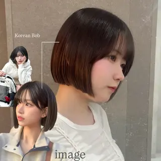 ショート カラー 韓国ショート＆ボブ/ 暖色カラー♥️マリンのヘアスタイル