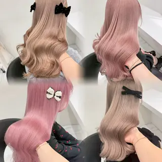 ロング カラー ハイトーンカラー💞 くるみ🎀のヘアスタイル