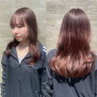 ロング カラー 💎HYUGO❄️ 縮毛矯正/ハイトーンのヘアスタイル