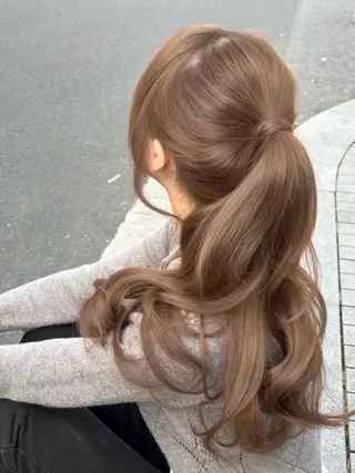 ロング カラー ヘアアレンジ 垢抜け透明感 カラー🪽ྀི🤎のヘアスタイル