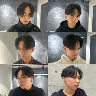 ミディアム パーマ メンズ 💈ニュアンスパーマ センターパート💈のヘアスタイル