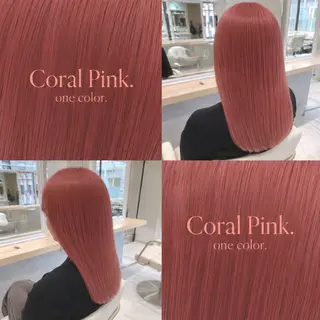 セミロング カラー 中島 杏のヘアスタイル