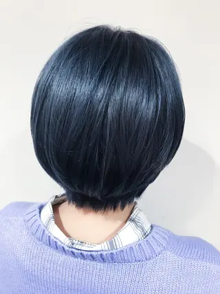 ショート カラー 髪質改善カラー韓国風 レイヤーtudaのヘアスタイル
