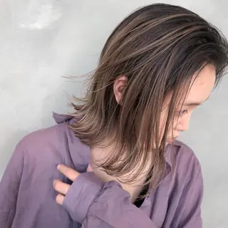 ミディアム カラー パーマ ヘアアレンジ TOMO GEEKS代表のヘアスタイル