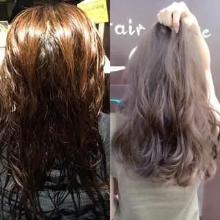 ミディアム セミロング ロング カラー パーマ ヘアアレンジ 髪質改善/縮毛矯正 心斎橋/池本有宏のヘアスタイル