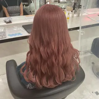 ロング カラー ヘアアレンジ ピンク・ベージュ🩰 カラー🫧とらのヘアスタイル