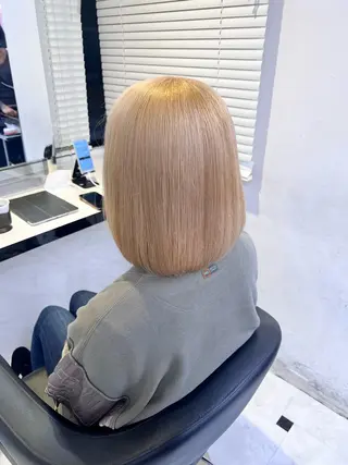 ミディアム カラー ヘアアレンジ 💕上野美容師☁ ブリーチ💖サワのヘアスタイル