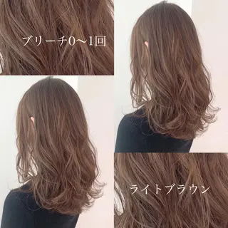 セミロング カラー 🥞ベージュ系カラー 【すずきりほ】🥞のヘアスタイル