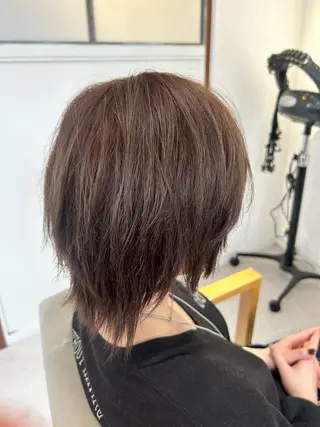 ショート カラー 栄/海外風カラー/ ナチュラル縮毛のヘアスタイル