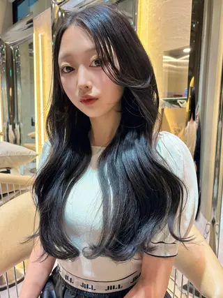 ロング カラー パーマ 仙台Ｉ韓国レイヤー Ｉ髪質改善Ｉ伊藤拓海のヘアスタイル