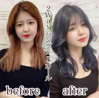 ロング カラー ヘアアレンジ FAAM Tsuneのヘアスタイル