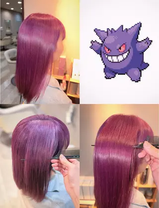 セミロング レイヤー/透けカラー ✨KANAのヘアスタイル