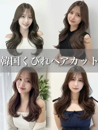 ロング カラー 赤み消し韓国ヘア レイヤー縮毛🤍渡邉のヘアスタイル