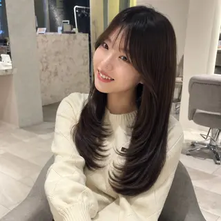 ロング メンズ/レディース ◎ 根本 彩永のヘアスタイル