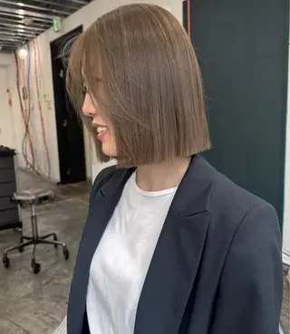 ミディアム カラー パーマ ヘアアレンジ 心斎橋美容室 Junのヘアスタイル