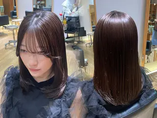 セミロング パーマ 縮毛矯正/レイヤー 🌙児玉光瑠のヘアスタイル