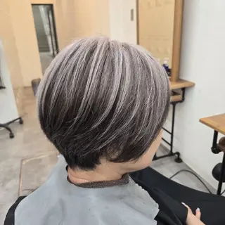 ショート 浜田りほ Luxbe 博多バスターミナルのヘアスタイル