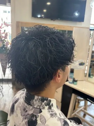 ショート パーマ メンズ 🐰K+Plus🐰 まゆ🐰のヘアスタイル
