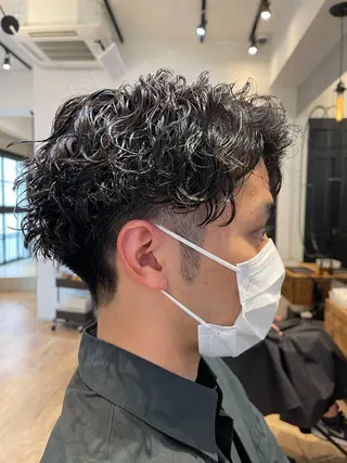 ショート パーマ メンズ メンズ特化 TAKE高崎のヘアスタイル