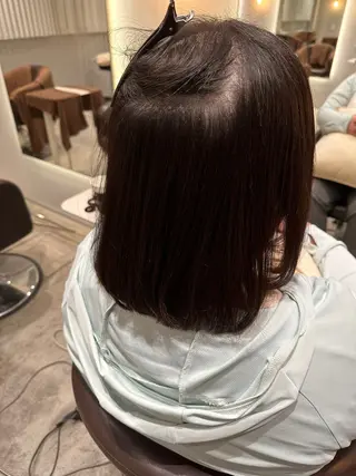ミディアム パーマ 髪質改善ストレート 中林優太のヘアスタイル