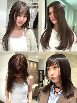ロング カラー 【赤み消し透明感・ 育てる赤】リノ🪐のヘアスタイル