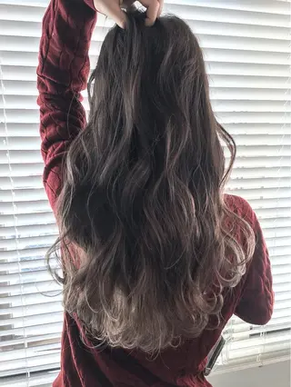 セミロング バレイヤージュ 藤沢 髪質改善 竹内ケンゴのヘアスタイル
