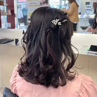 ミディアム ヘアアレンジ 🎀ゆい🎀 髪質改善カラー🎀のヘアスタイル