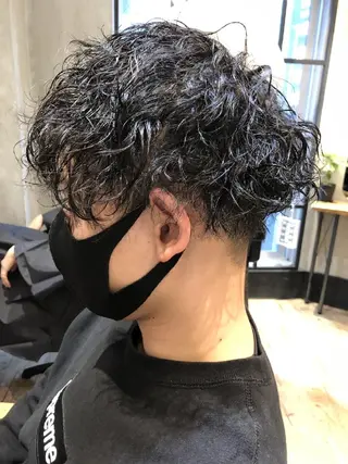 メンズ パーマ ショート メンズ特化 TAKE高崎のヘアスタイル
