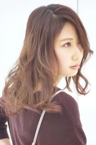 セミロング 小島 勤夢のヘアスタイル