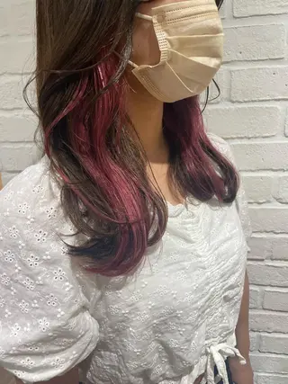 セミロング カラー hisano / ハイトーン・透明感のヘアスタイル