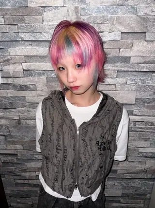ショート カラー Kisei ケアブリーチ/カラーのヘアスタイル