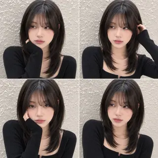 ミディアム カラー 🦋韓国風レイヤー/ 艶髪矯正🦋凛太郎のヘアスタイル