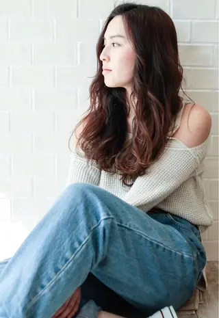 ロング カラー パーマ 🌈限定価格🌈 鈴木 瑛輔のヘアスタイル