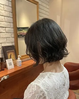 ミディアム カラー パーマ flencia 丸 和博|カットのヘアスタイル