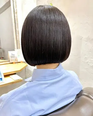 ショート カラー パーマ 髪質改善 縮毛矯正/ レイヤー/銀座/本木のヘアスタイル
