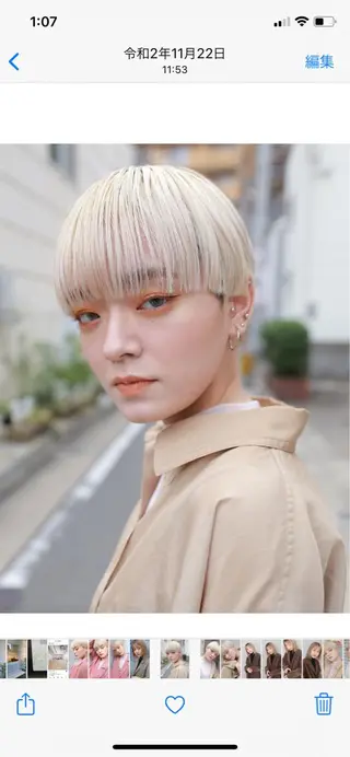 ショート カラー ブリーチカラーが人気 onnuのヘアスタイル